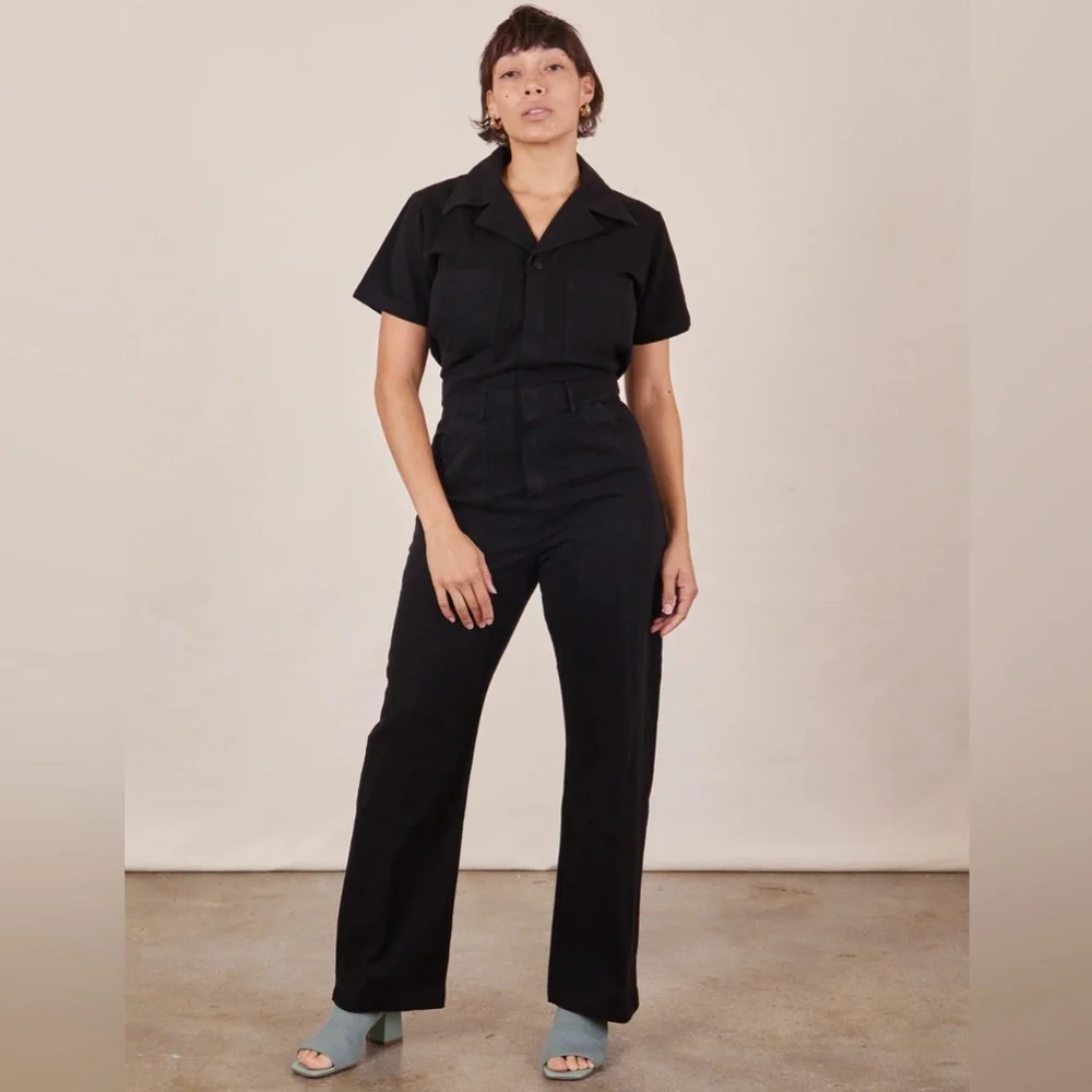 BIG BUD PRESS- BLACK SHORT SLEEVE JUMPSUIT - Picture 1 of 1
